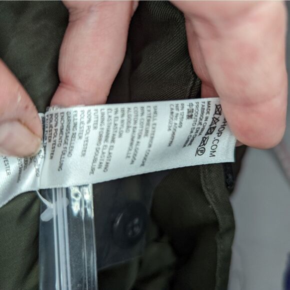 Topshop Green & Black Faux Fur Collar Oversized Zipper Front Bomber Jacket Sz 4 - Picture 13 of 14